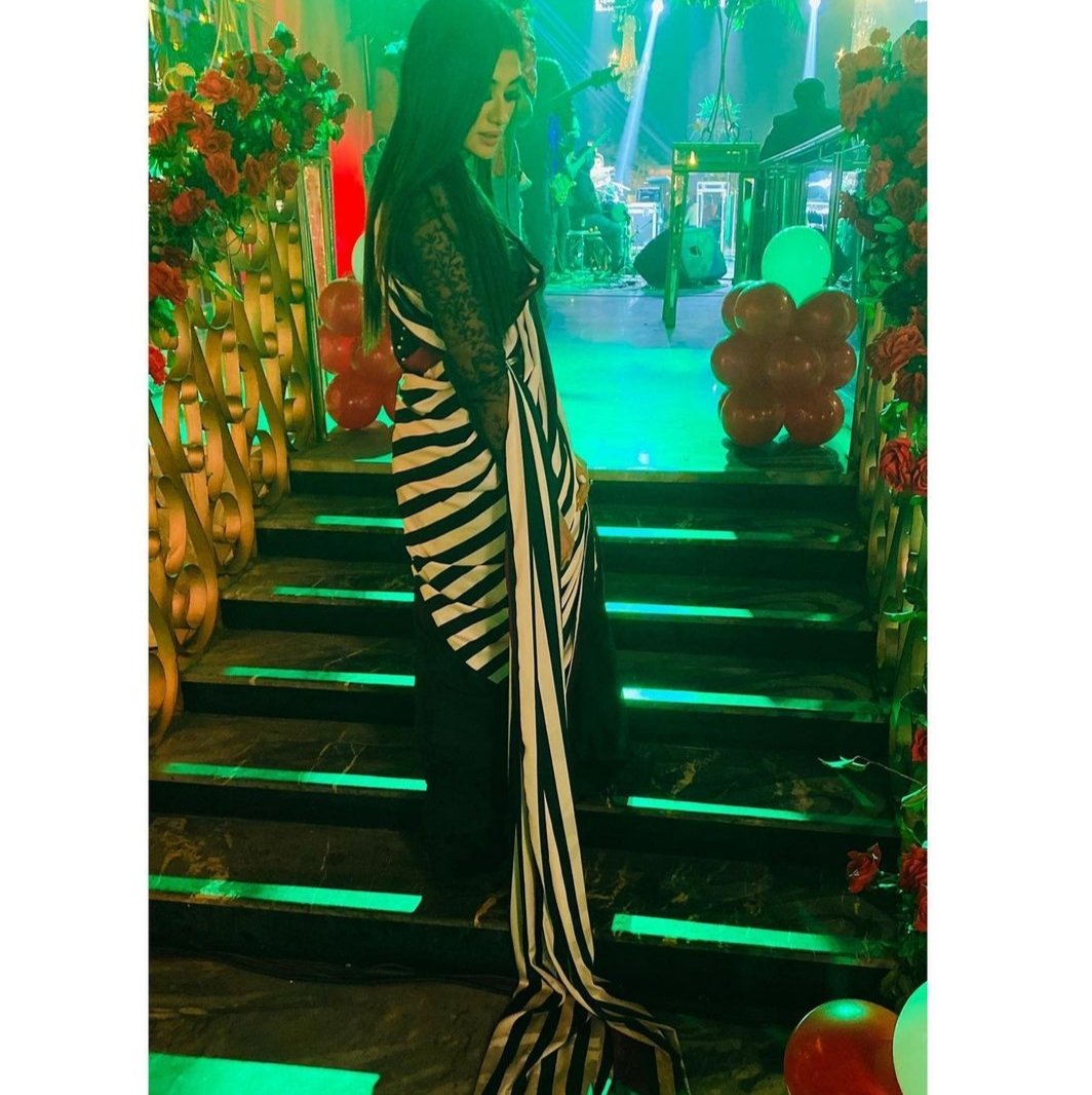 Stitched Stripes Unique Saree