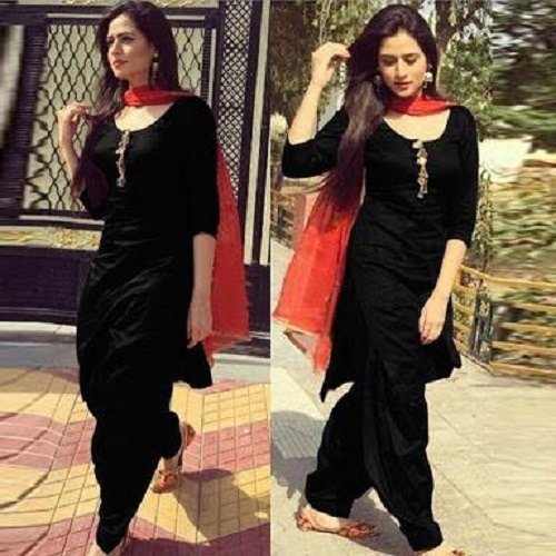 Black Fancy Dress (03 Piece)