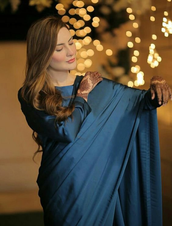 Evening Blue Silk Saree