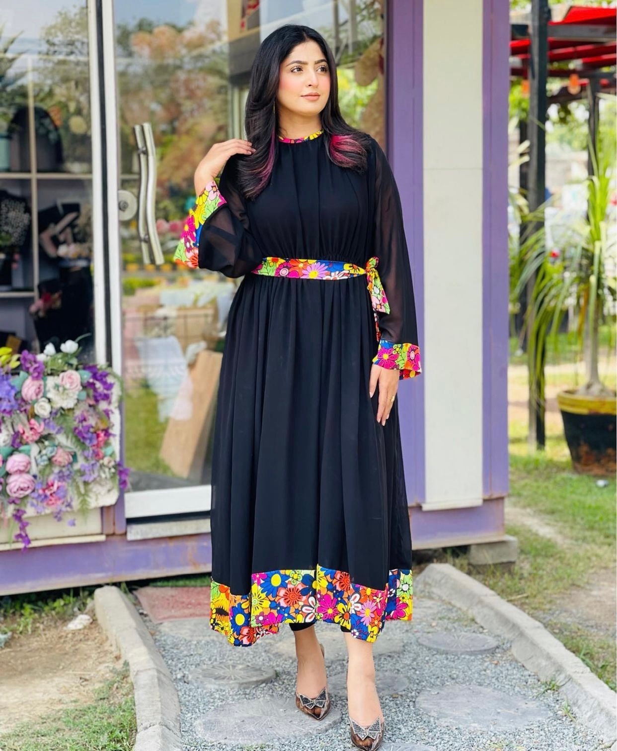 Black Maxi With Printed Touch