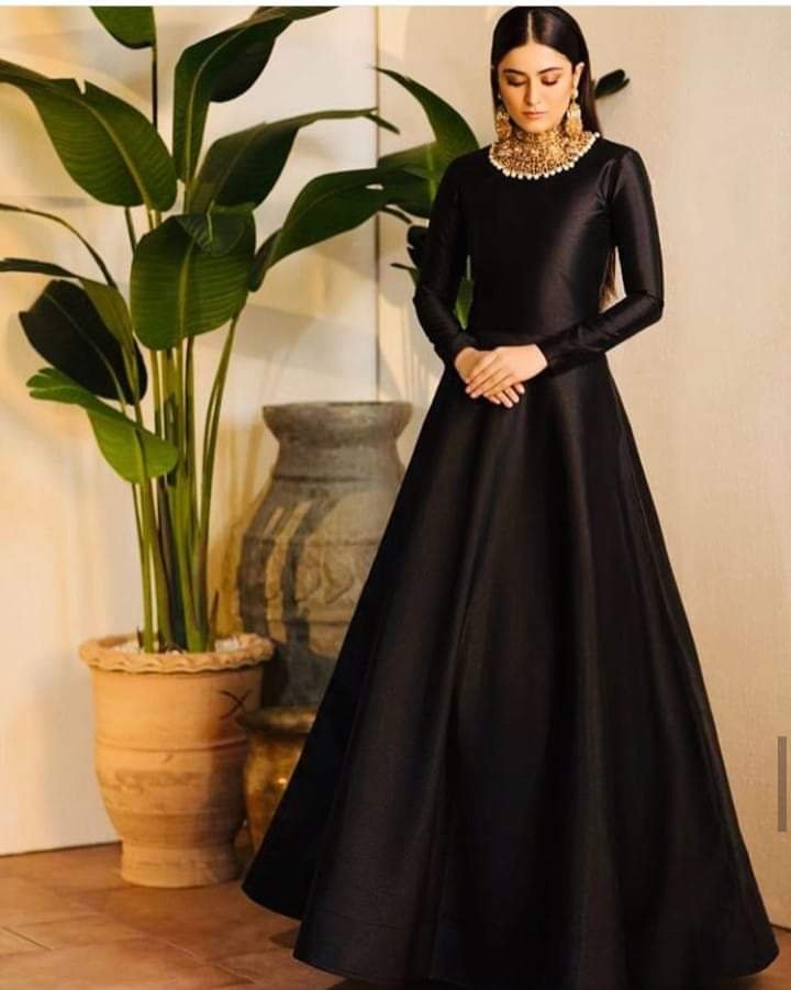 Full Black Silk Maxi