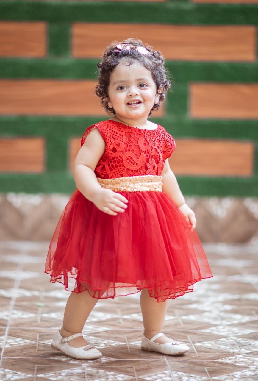 Red Baby Stylish Frock