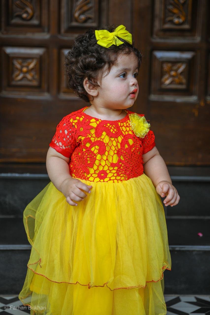 Red & Yellow Baby Stylish Maxi