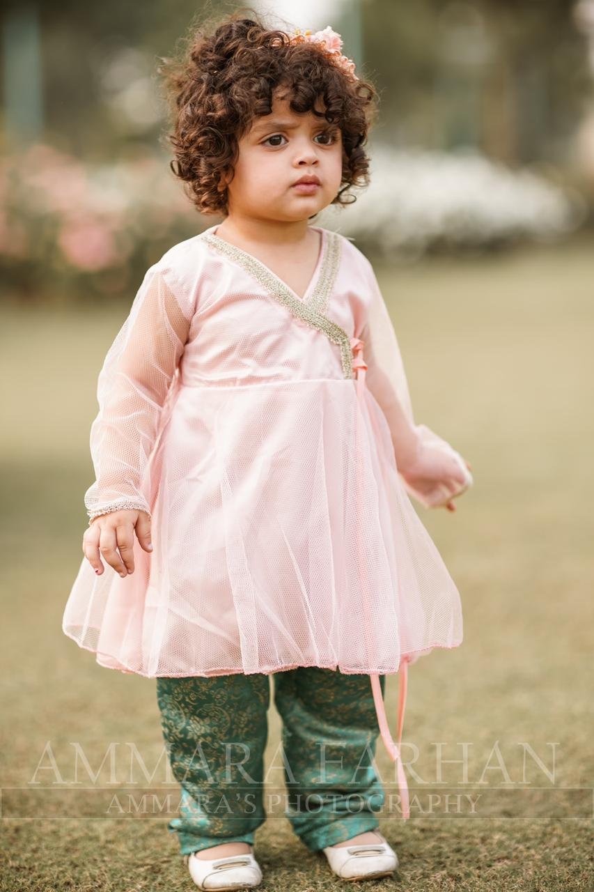 Pink & Green Stylish Banarsi Dress (03 Piece)