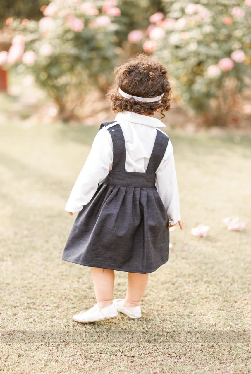 Baby Blue & White Denim Frock