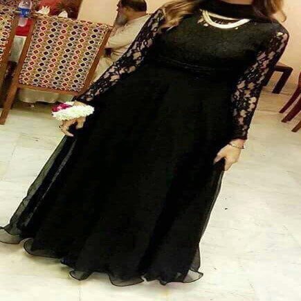 Black Dress With Dupatta (02 Piece)